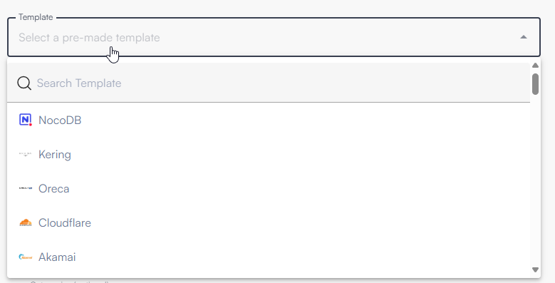 Template piattaforma 